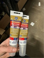 GE Advanced Silicone Caulk for Kitchen & Bathroom, Clear 2.8 fl 2 pack