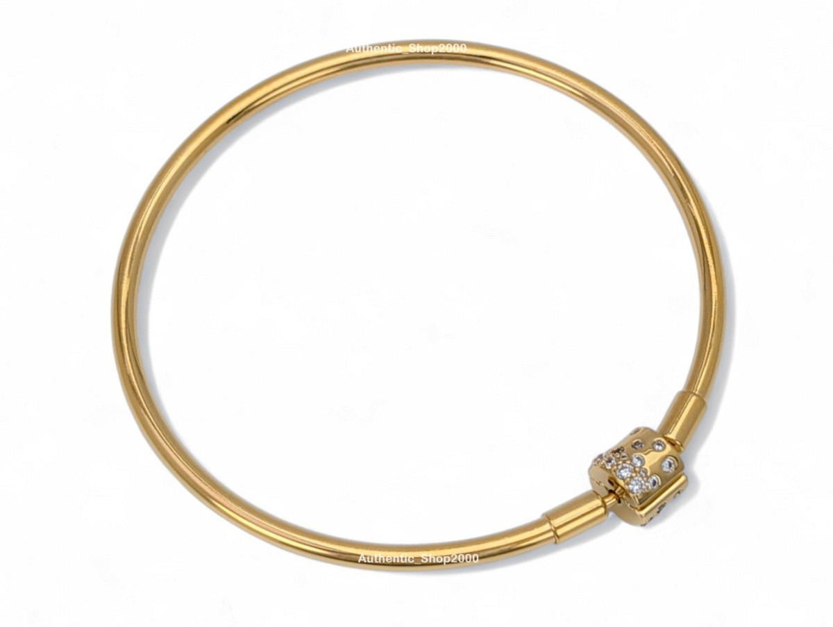 New 100% Authentic PANDORA 14k G P Sparkle Barrel Clasp Charm