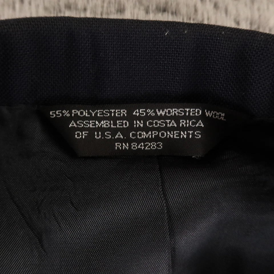 Blazer De Colección Chaqueta L Azul Lana Poliéster Botones con Cresta Transpirable 44L Foto 3 de 4