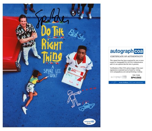 SPIKE LEE DIRECTOR SIGNED DO THE RIGHT THING AUTOGRAPHED 8X10 PHOTO - ACOA COA
