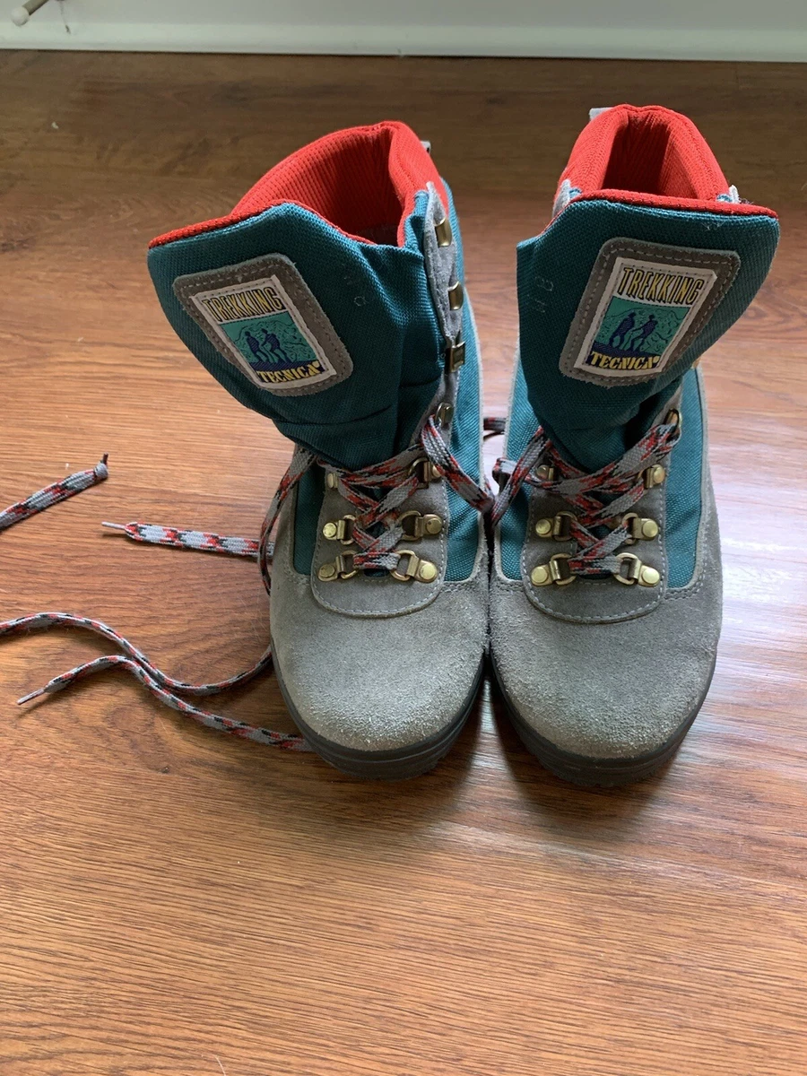 Tecnica Trekking Hiking Boots Mesa Gray Red Wood Green Womens 8