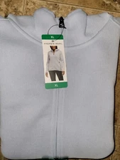 Womens Andrew Marc Full Zip Jacket Light Blue XL X-Large