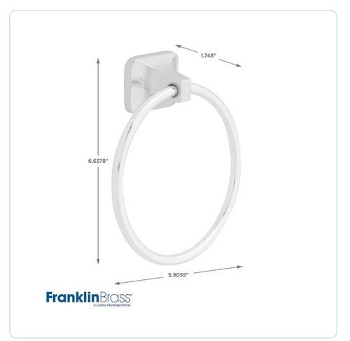 Futura Towel Ring D2416PC Chrome Finish New Houseware Bathroom Franklin Brass - Picture 3 of 4