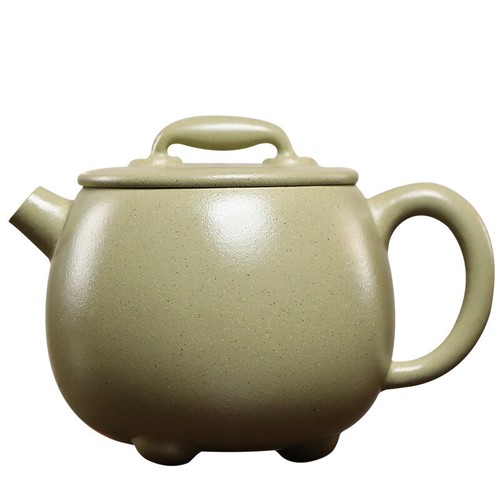 Full Handmade Tea Pot Marked Master Pot With 3 Feet Real Yixing Zisha Green Clay - Picture 11 of 11