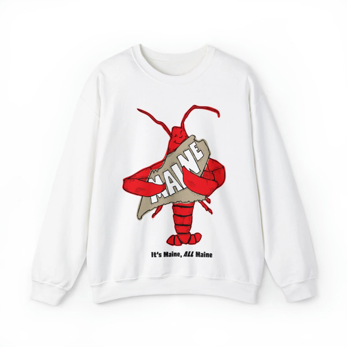 Maine Crewneck Sweatshirt State of ME Lover Sweatshirts for Men