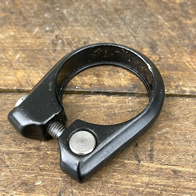 Vintage Seatpost Clamp 31.5 31.6 Black Collar Alloy Mountain Bike