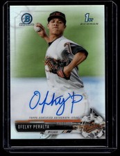 Ofelky Peralta 2017 Bowman Chrome 1st Refractor Autograph Card /499 #CPA-OP