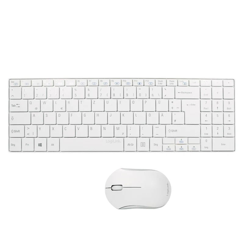 Tastatur & Maus Set Wireless Nano Receiver 2.4GHz Funk Slim PC USB QWERTZ 10 m - Bild 2 von 4