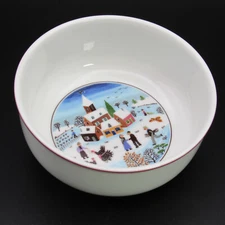 Villeroy & Boch Cereal Bowl, Naif Christmas, G Laplau, Red Trim, Soup Salad