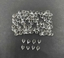Natural Crystal Quartz Briolette Cut Loose Gemstone Lot 83 Pcs 5*7-5*8 MM 94 CT