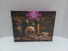NEW Sealed HTF Mystical Perfectly Skull Spooky Bones Candle 1000 Piece Puzzle