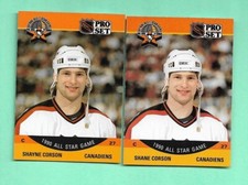 (1) SHAYNE CORSON   1990-91 PROSET # 369 CANADIENS   VARIATION CARD (L0237)
