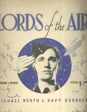 R.A.F. British Sheet Music "Lords Of The Air" World World Two British R.A.F.