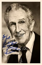Vincent Price 2 -- Signed Vintage Photo Postcard Copy