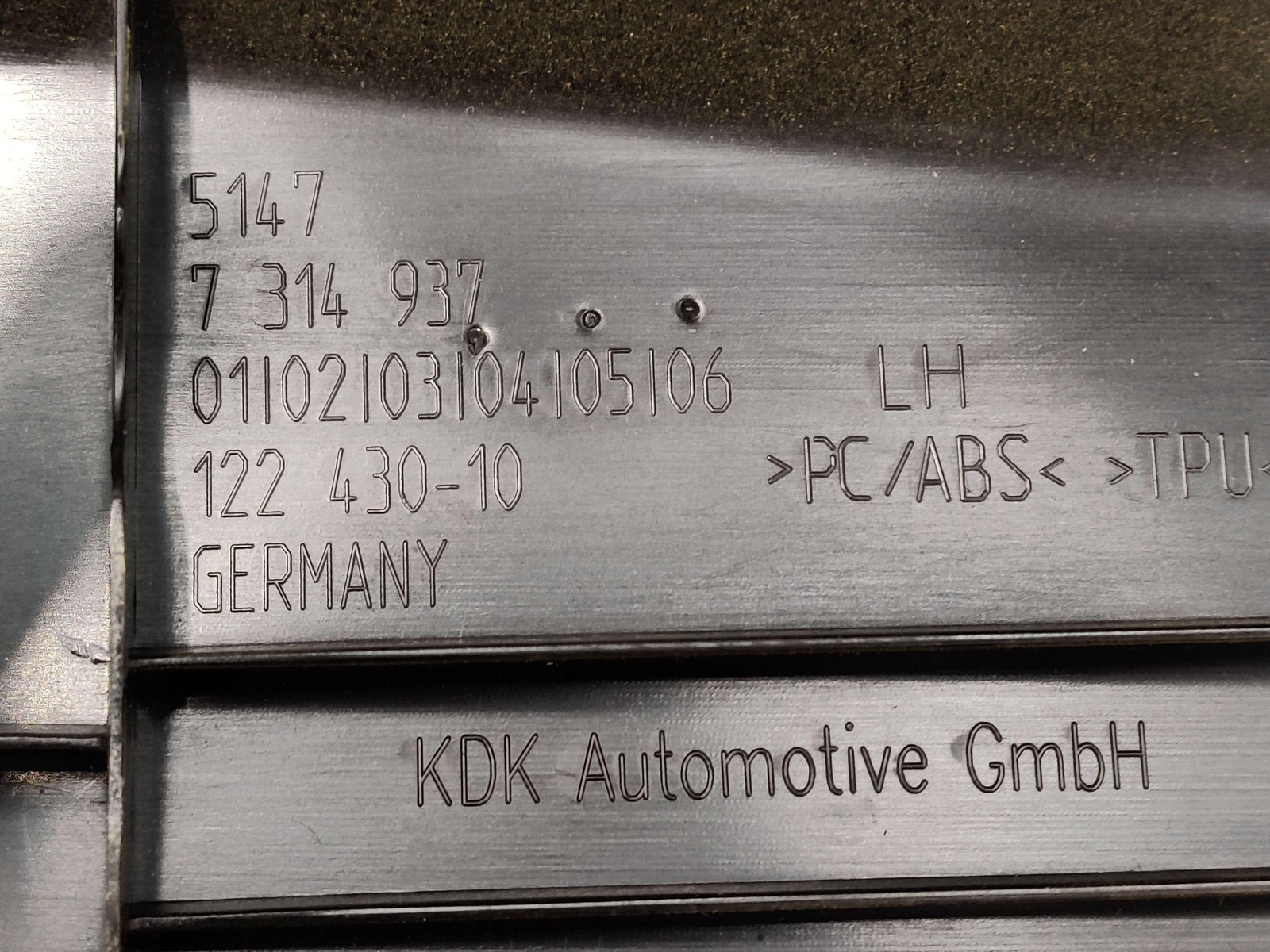 Left Side Entry Cover Strip Sill Trim Cover 51477314937 OEM BMW i8 2014-19 *NOTE