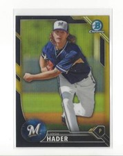 2016 Bowman Chrome Prospects Black & Gold Refractor #BCP216 Josh Hader Brewers