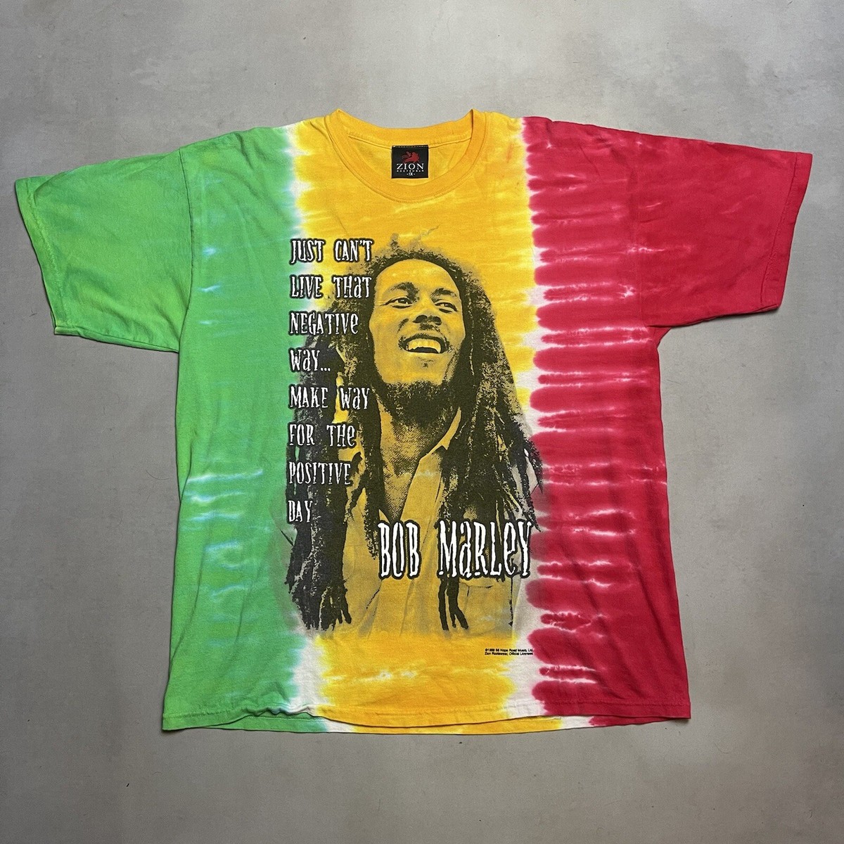 トップス 90s BobMarley anniversary tshirt tie-die Vintage 90s Bob Marley Tie Dye T-shirt Xlarge - Etsy