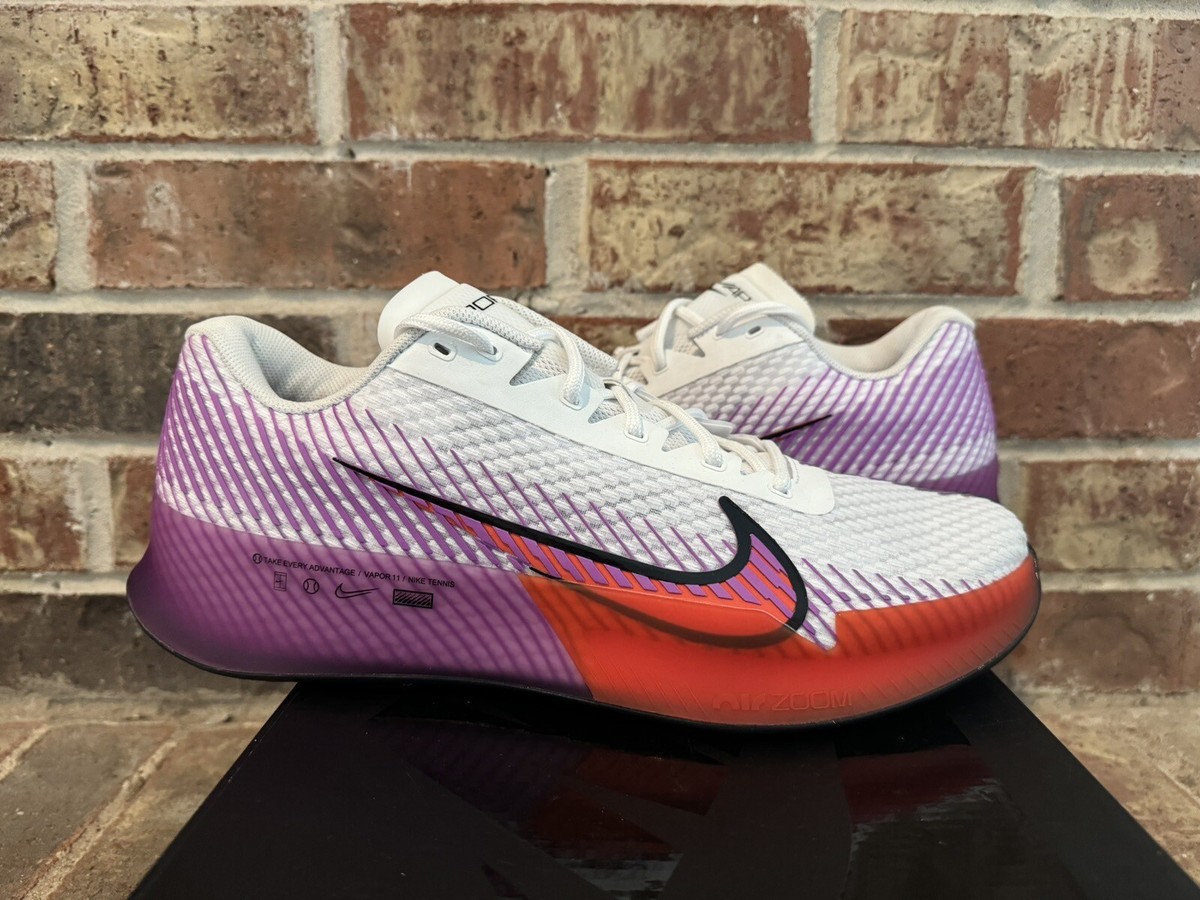 メンズ/関税&送料無料/Nike Zoom Vapor 11 HC/テニスシューズ New 11 Nike Zoom Vapor 11 HC Tennis White Picante Red