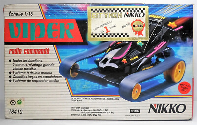 NIKKO VTG VIPER NEON RED RACING CAR 1/18 27 Mhz R/C # 18410 NEW IN