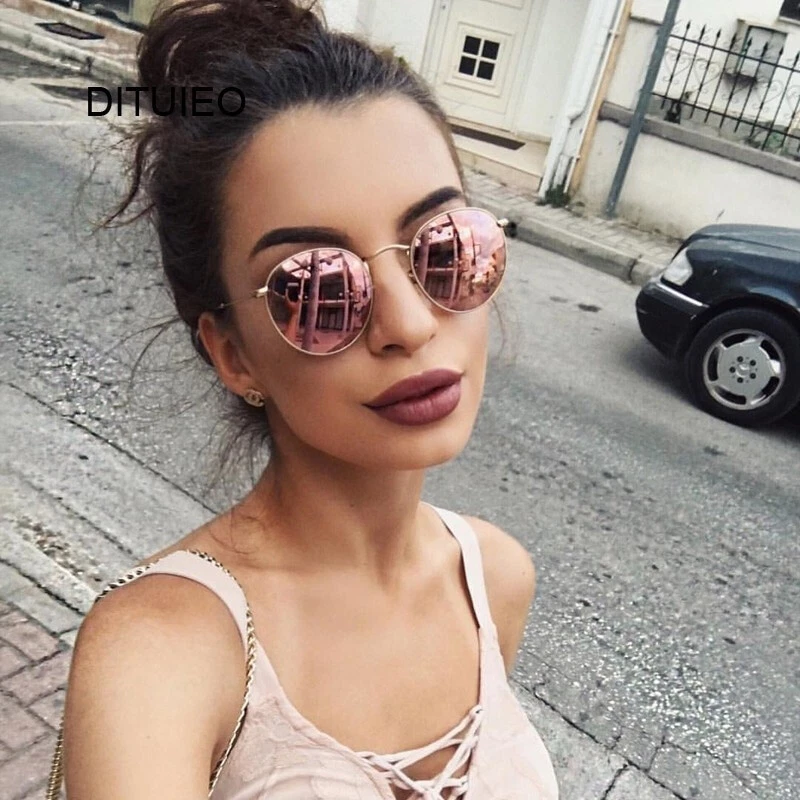 Gafas De Sol Ovaladas Retro Para Mujer Lentes De Sol Redondas eBay