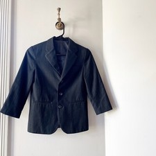 Van Heusen Charcoal Pin Stripe Blazer Sport Coat Suit Jacket - Boys Size 8