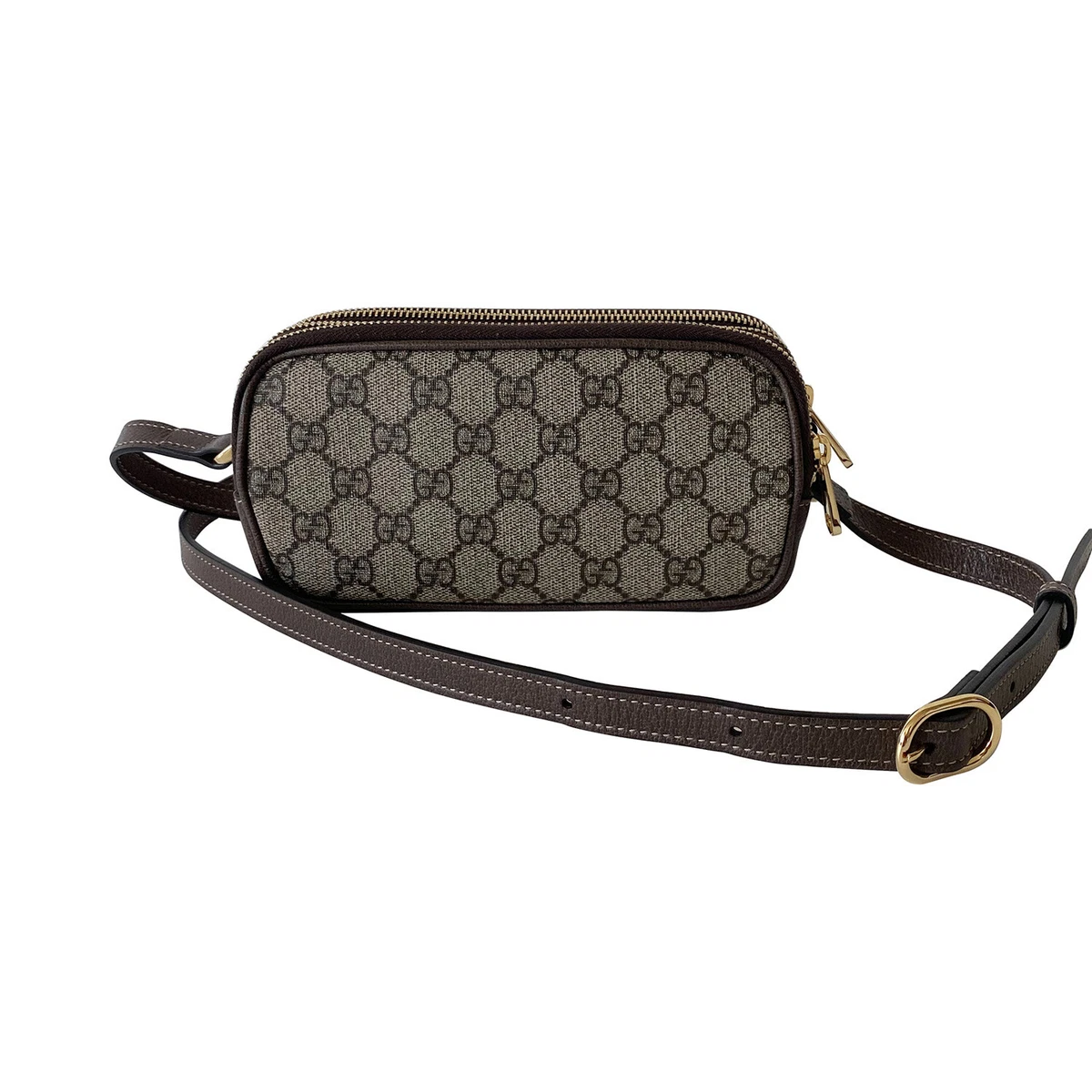 Gucci Ophidia Triple Zip Crossbody Bag GG Coated Canvas Mini at 1stDibs