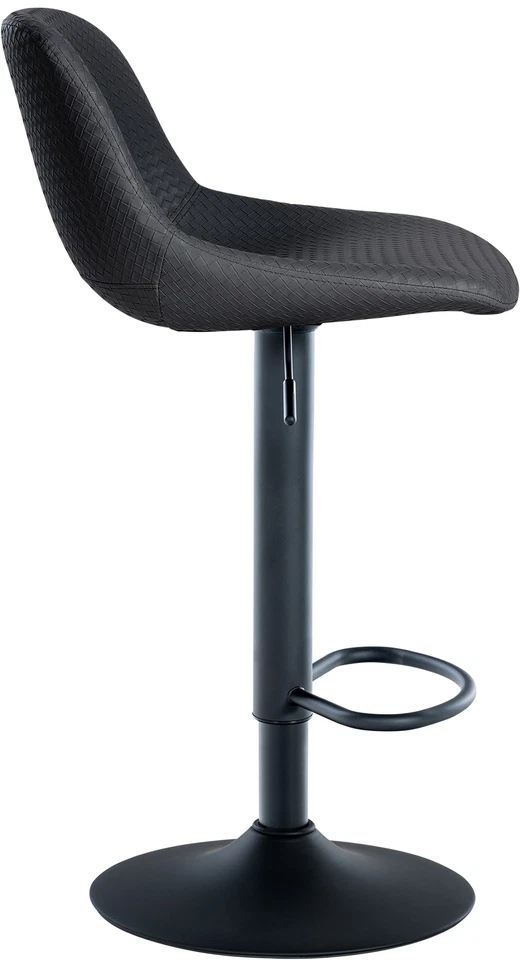 2er Set Barhocker Loft Tresenhocker Rückenlehne 360° höhenverstellbar Fußstütze - Bild 4 von 4