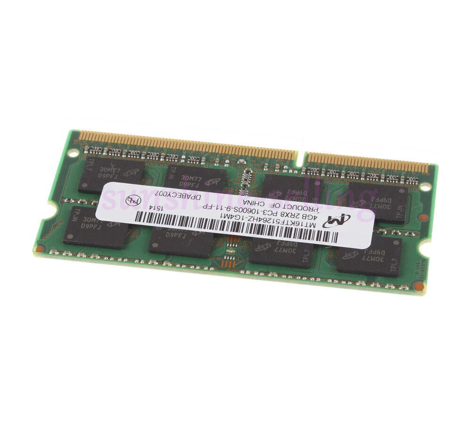 8G Micron 2pcs 4GB 2RX8 DDR3 1333MHz PC3-10600S CL9 SO-DIMM Laptop Memory RAM #Q - Image 4 of 4
