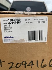 Power Brake Booster ACDelco GM Original Equipment 178-0859 20941664