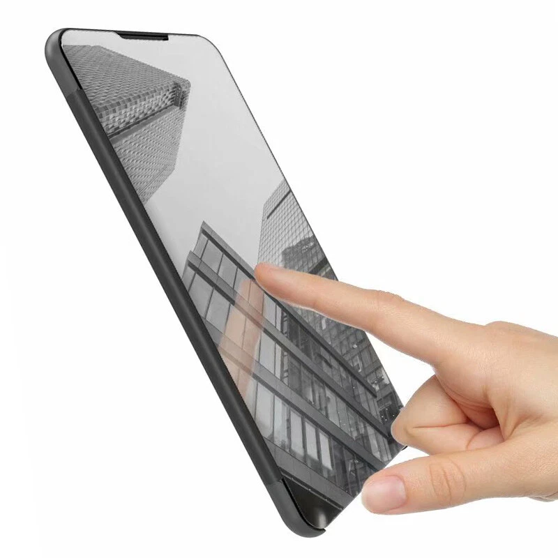 For Huawei P Smart Z/Y6S/P30 Pro/P30Lite Clear View Mirror Flip Stand Case Cover - Image 3 of 4