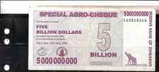 ZIMBABWE #61 2008 5 BILLION  VG CIRC-CIRCULATED BANKNOTE PAPER MONEY  CURRENCY