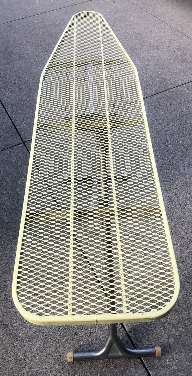 Vintage Retro RID-JID Metal Folding Ironing Board Yellow Mid