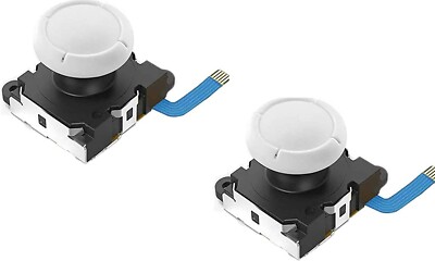 2pc JoyCon Joystick Stick Rocker Nintendo Switch/Lite/OLED White 