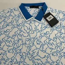 G/FORE Golf Polo Shirt Men  s L Star Dust Tech Racer Banded Sleeve NWT 120