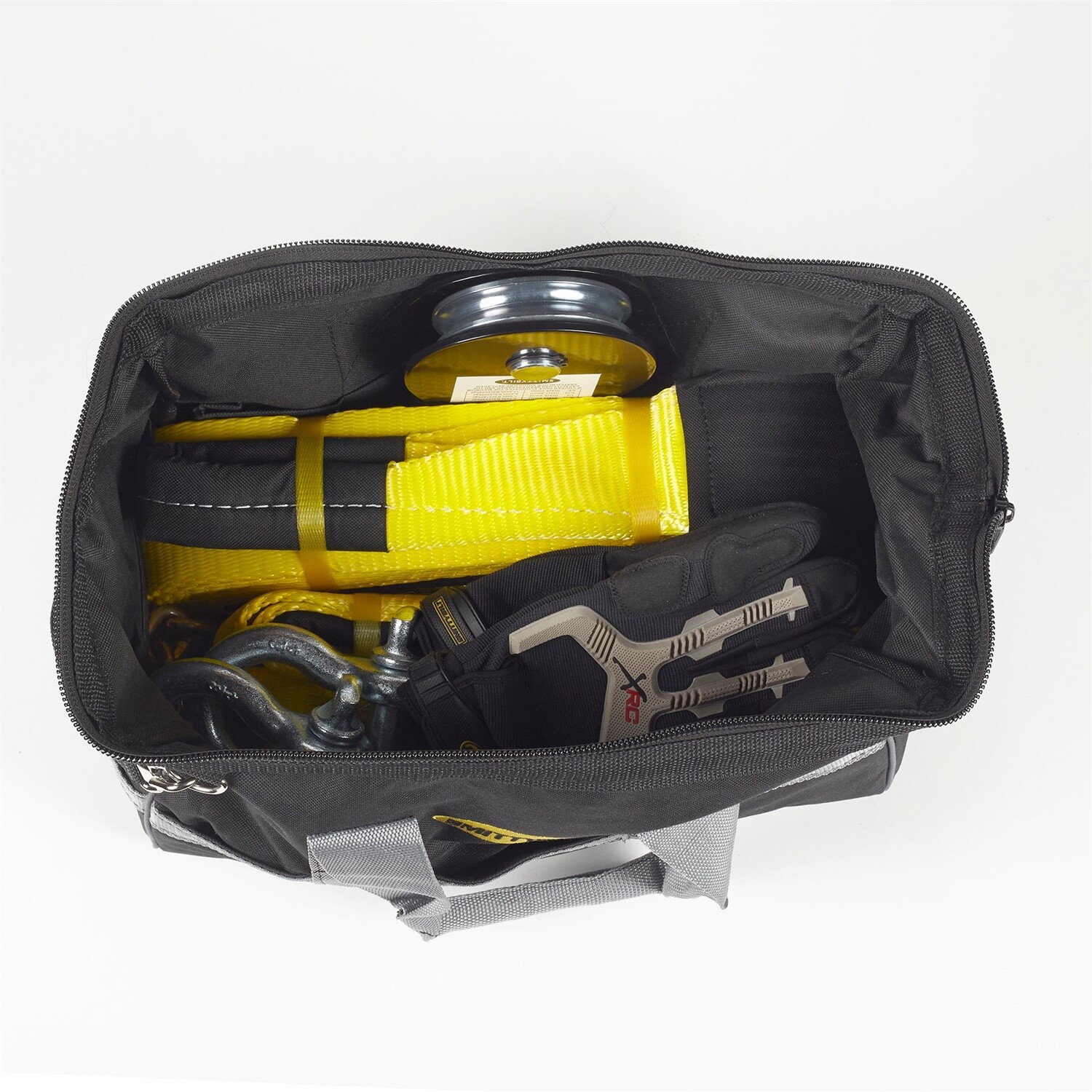 Smittybilt 2725 Borsa Universale Per Verricello – Kit Recupero Fuoristrada Con Cinghia, Catena, Guanti E Snatch Block, Contenitore Resistente 600D - 3