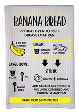 Receta de postre de pan de plátano comida sublimación 16"x24" gofre toalla triple wwt042