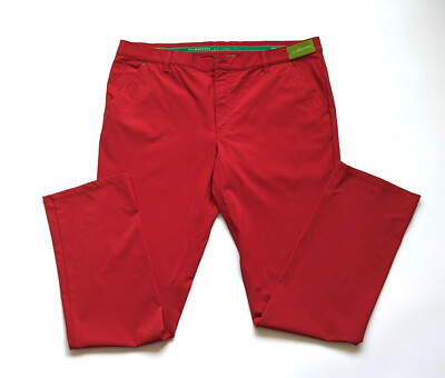 ALBERTO Golf Pants Red Modern Fit PRO 3x Dry Cooler Size 58