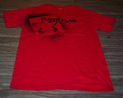 ANTI-FLAG Punk Band T-Shirt MENS SMALL NEW Red