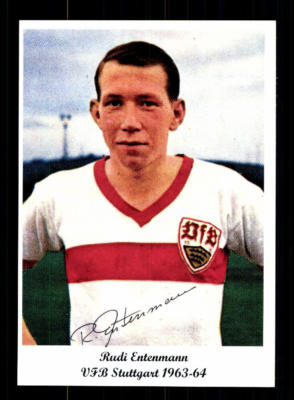 Rudi Entenmann Autogrammkarte VFB Stuttgart Spieler 60er Jahre Original Sign