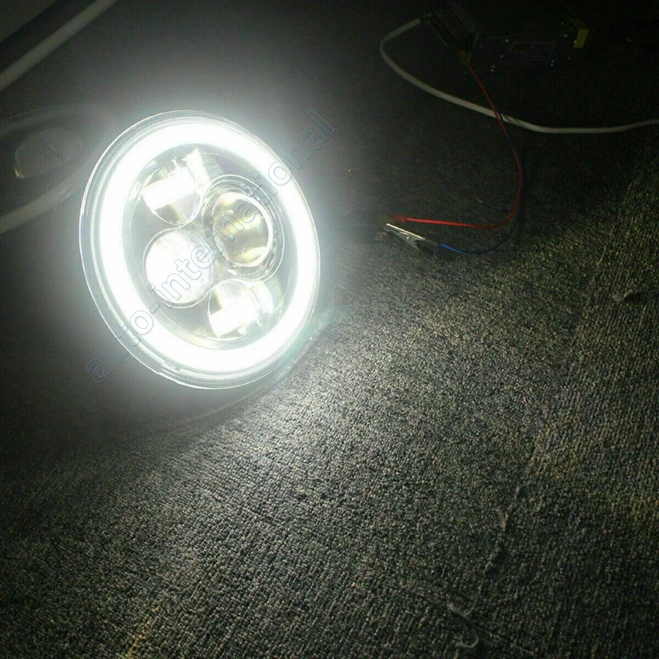 2 PC 7" LED HEADLIGHT ASSY FOR SUZUKI SAMURAI,ROYAL ENFIELD,MAHINDRA THAR - Image 4 of 4