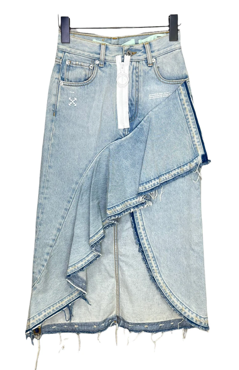 Louis Vuitton Bleached Denim Mini Skirt