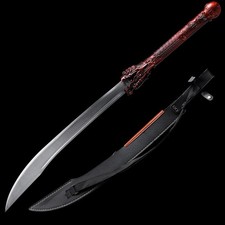 Épée chinoise pointue thème dragon kungfu dao épée acier manganèse cuir