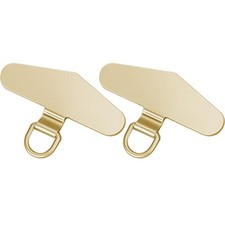 TENOC Metal Phone Tether Tab, Patch, 1.9 x 0.6 inch, Gold