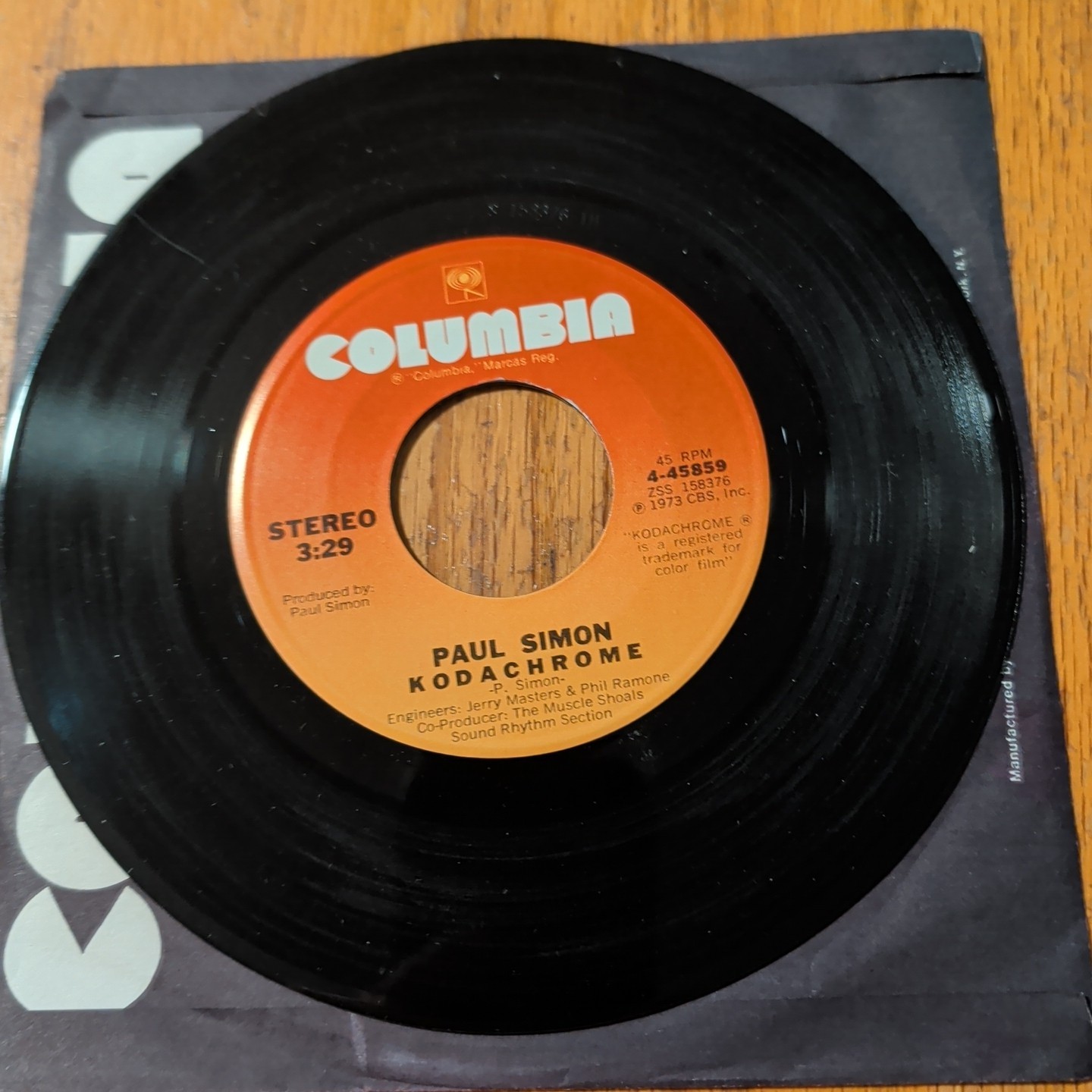 PAUL SIMON - KODACHROME / TENDERNESS - 1973 7INCH 45rpm VINYL RECORD