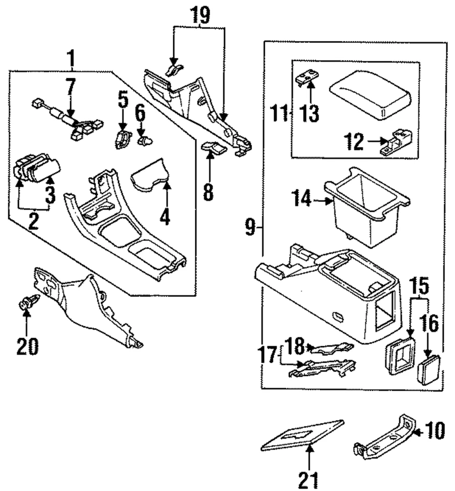BISAGRA TAPA CONSOLA MAZDA ORIGINAL 1993-1997, PIEZA NUEVA OEM, NÚMERO DE PIEZA GA2A6446Y Foto 4 de 4