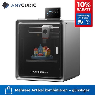 【Open Box】ANYCUBIC Kobra S1 3D-Drucker Mehrfarben CoreXY 320° Hotend Max 600mm/s