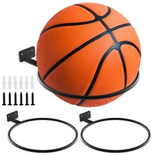Wall Mounted Basketball Holder Soccer Display Rack Metal Ball Storage Rack Stand