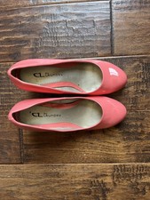 CL by Laundry Pink Patent Leather Wedge Heels...