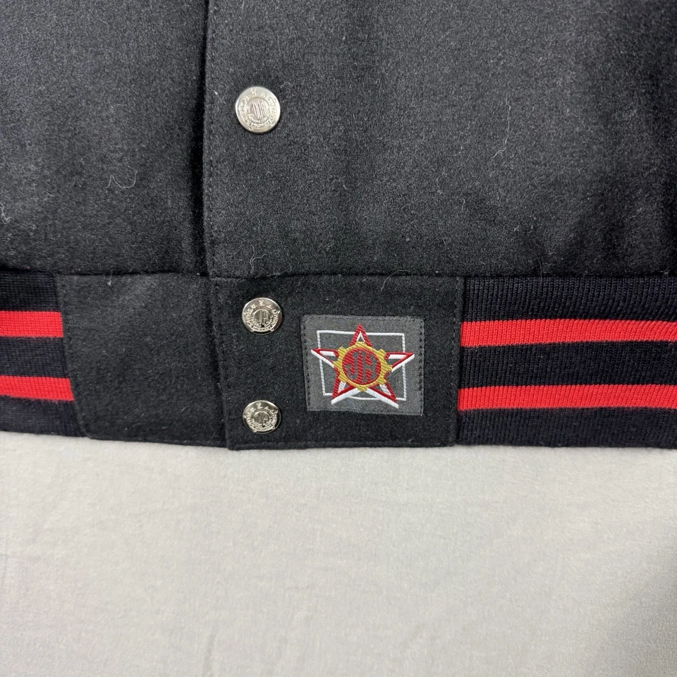 The Sopranos JH HBO varsity bomber Jacket leather & wool reversible Men's M - Image 4 of 4