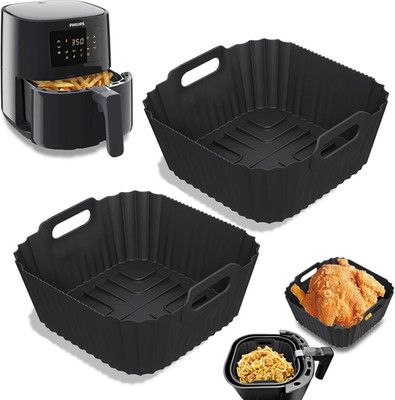 2 Stück Airfryer Silikonform Für Philips Essential 4,1L (HD9252, HD9200, HD9255)